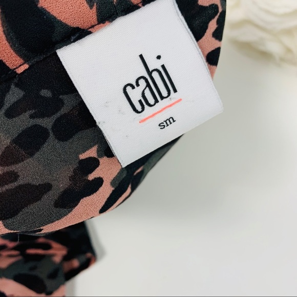 SOLD Cabi 9-5 Animal Print Tie Neck Blouse - Picture 9 of 9